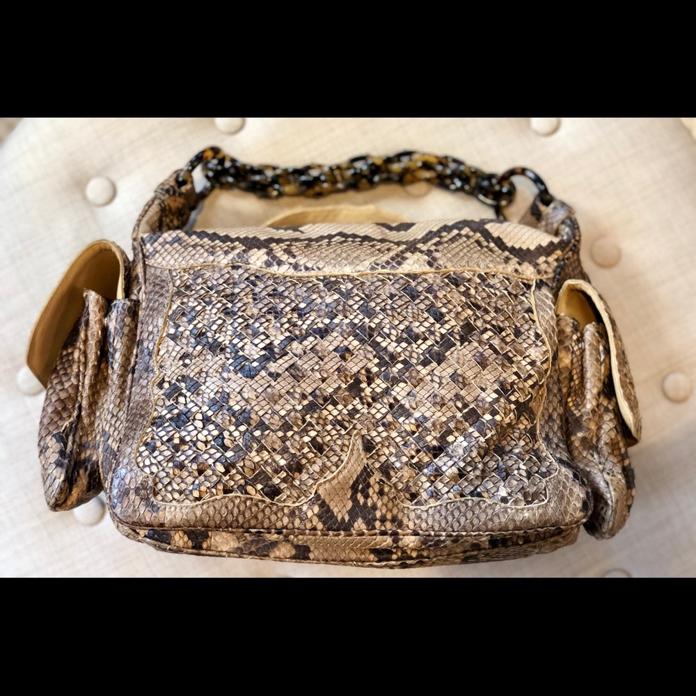 Bottega Veneta Cocker Intrecciato Python Hobo - image 2